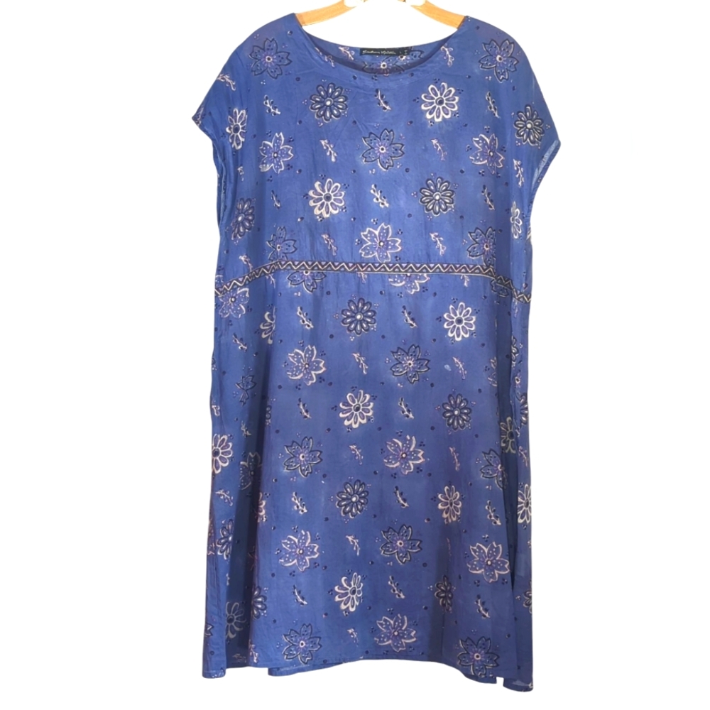 Gudrun Sjoden Organic Cotton Batik Floral Dress
